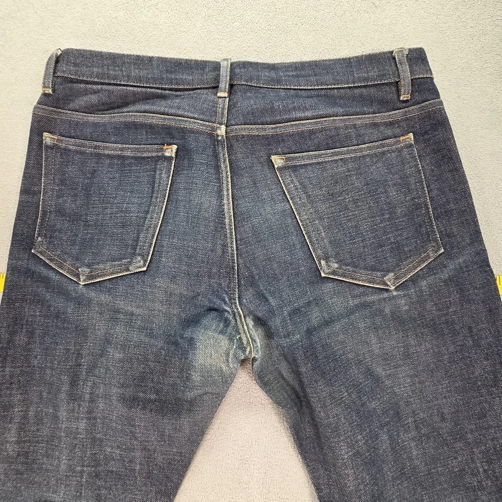 A.P.C. Jeans Mens Blue Dark‎ Wash Slim Whiskers Honeycomb Fits 31x29